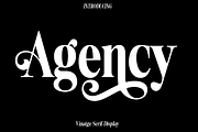 Agency Vinatge Serif Display, a Serif Font by Luna Shop (Thumbnail 1 of 9)
