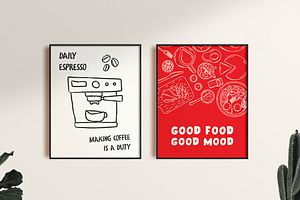Coffee Shop Poster Wall Art Prints