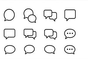 Different speech bubble icons, an Illustration by ZinetroN