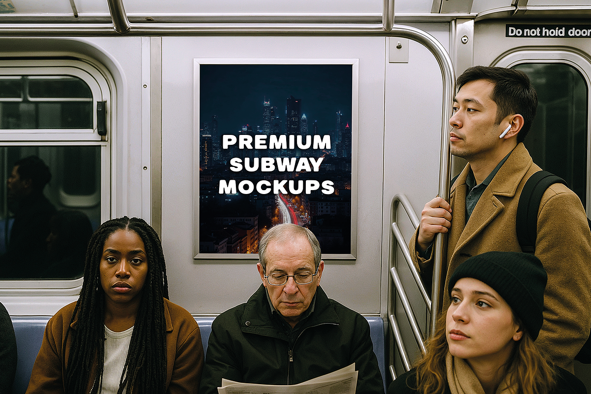 10 PREMIUM SUBWAY MOCKUPS, an Advertising Mockup by Redmixx Design (Photo 4 of 11)
