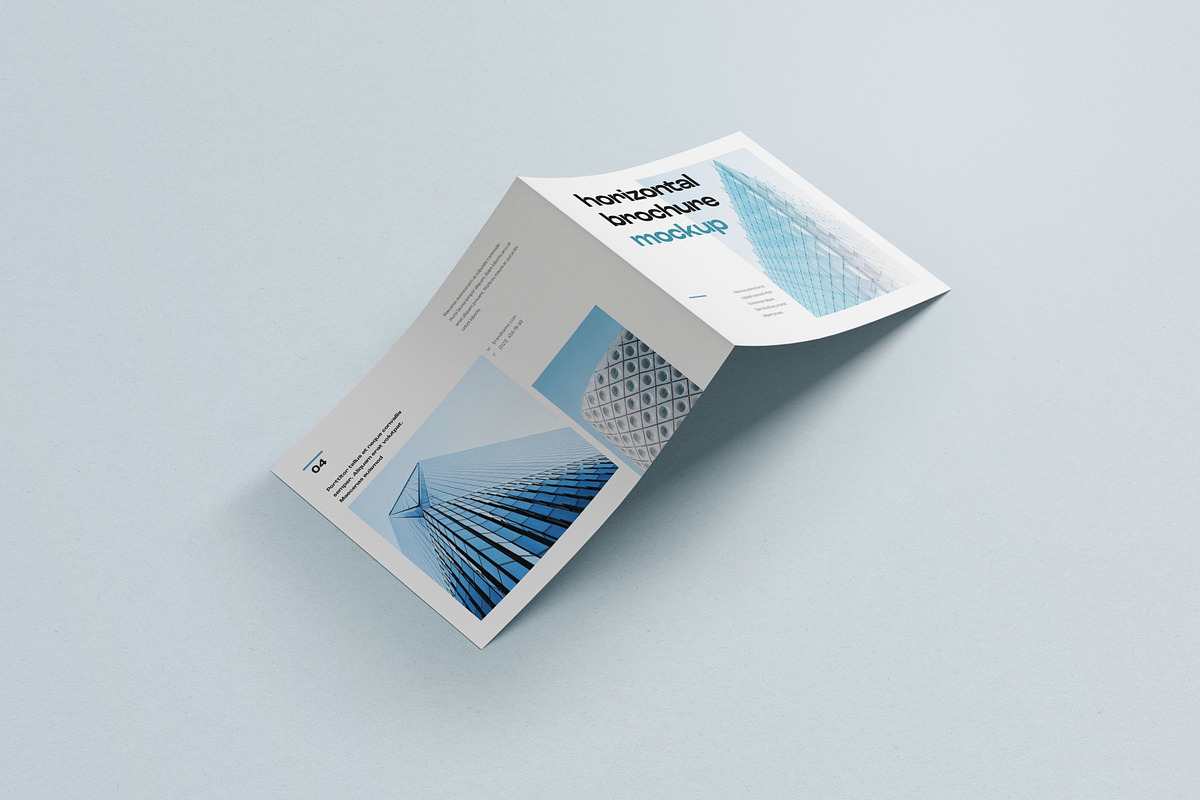 Bifold Horizontal Brochure Mockup, a Print Template by mockupatelier (Photo 8 of 13)