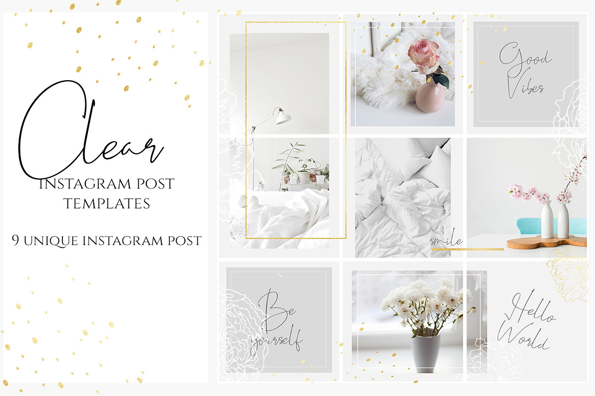 Instagram Post Template Clear, a Templates & Theme by Bumblebee