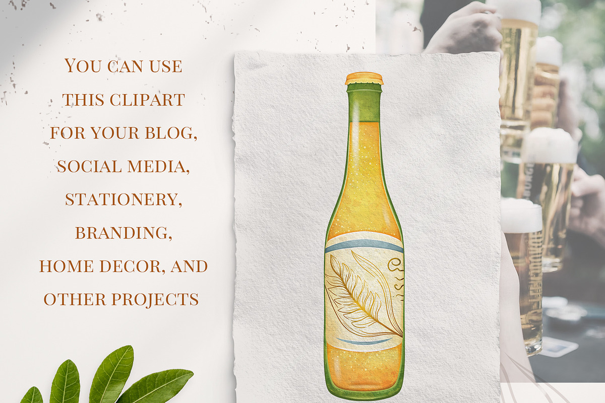 Beer Clipart PNG Set, a Food Illustration by Mespilia (Photo 4 of 5)