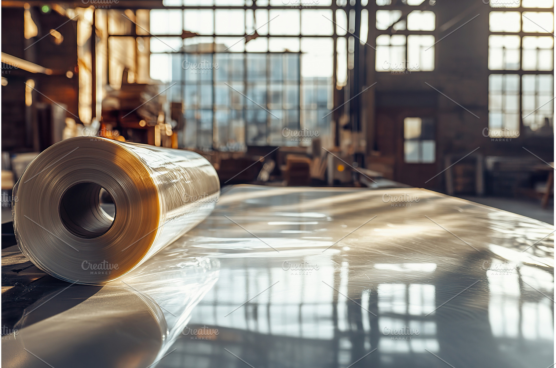 Industrial Roll of Plastic Film in, an Industrial Photo by Lermont51