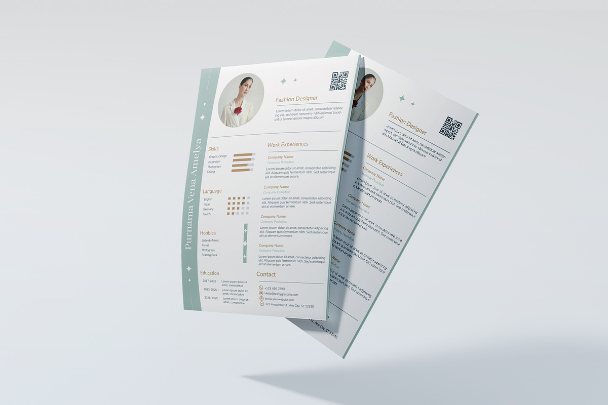 Elegant & Soft-Tone Fashion Designer, a Resume Template by Artnivora.Std