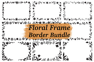 Hand Drawn Floral Border Set, an Illustration by BIPLOB EXPERT
