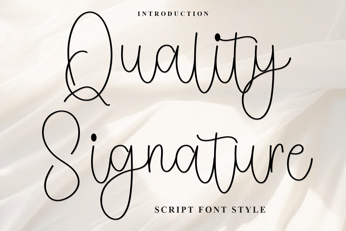 Quality Signature, a Handwritten Font by FreshTypeINK (Photo 1 of 7)
