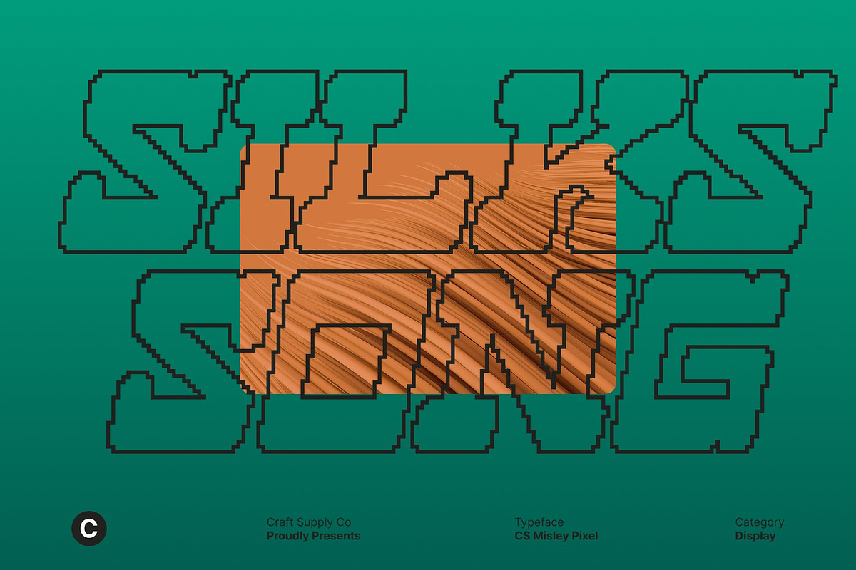 CS Misley Pixel, a Slab Serif Font by Craft Supply Co. (Photo 3 of 8)