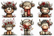 Whimsical Easter Highland Cow Clipar, an Illustration by Libby Wishes (Thumbnail 4 of 7)