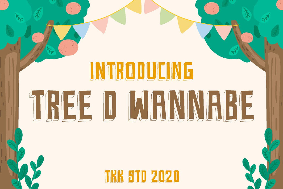 Tree D Wannabe - Kids Font, a Font by tokokoo (Photo 4 of 11)