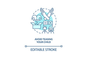 Avoid teasing your child turquoise, an Icon by IMG Visuals