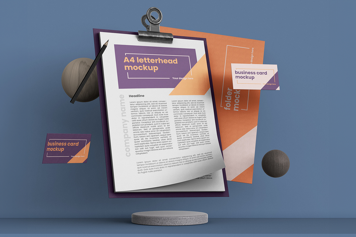 Stationery Branding Mockup, an Advertising Mockup by Se٧enStudio (Photo 2 of 2)