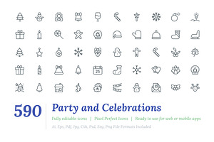 590 Party And Celebrations Line Icon