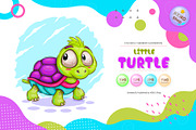 Little cartoon turtle. Tshirt, PNG., an Animal Illustration by KENO Mascots (Thumbnail 1 of 4)