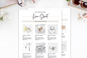 Line Sheet Template for Canva, a Brochure Template by Sweet Little Muse (Thumbnail 1 of 4)