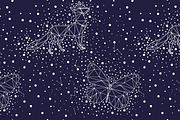 Geometric animals. Night sky., a Background Graphic by lycka (Thumbnail 4 of 7)