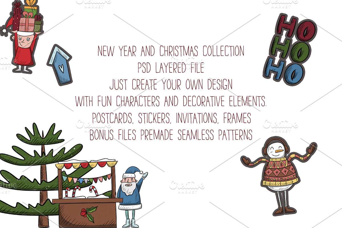 Winter 2026 holidays. PSD layered, a Seasonal Illustration by SaintPic illustrations (Photo 2 of 3)