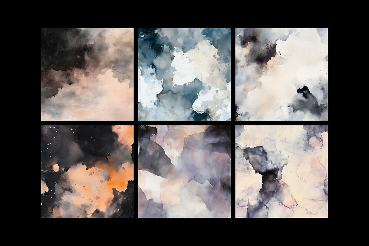 Dark Watercolor Textures, a Texture Graphic by Design Squad (Photo 2 of 4)