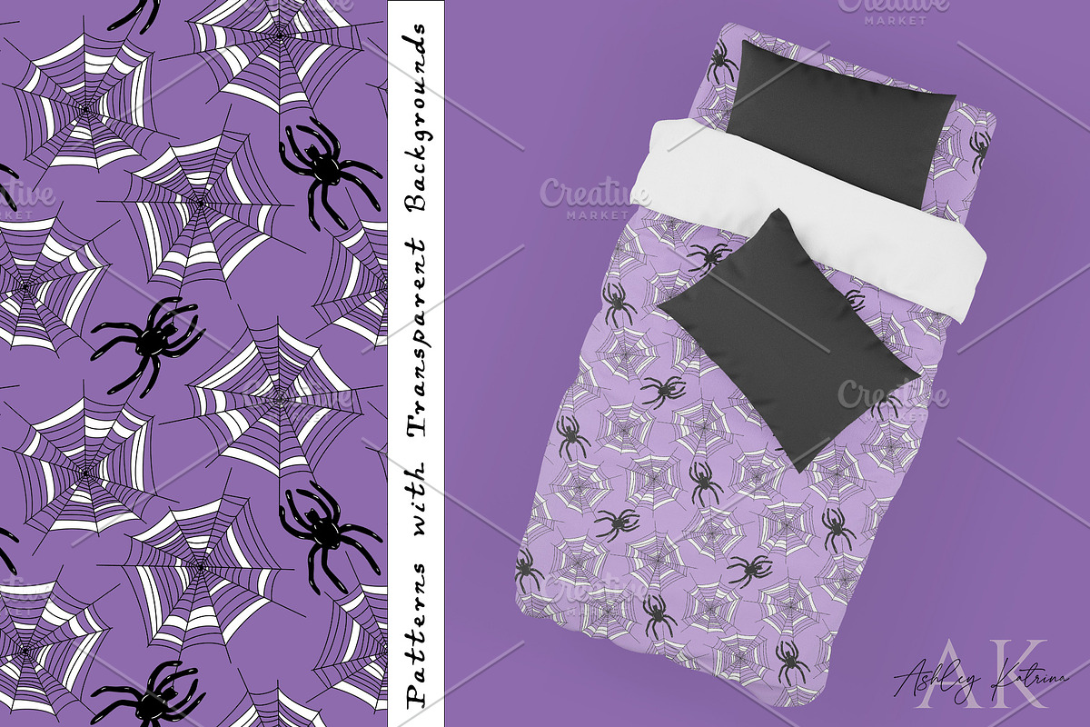 Vintage Halloween Clipart & Patterns, a Seasonal Illustration by Ashley Katrina (Photo 11 of 15)