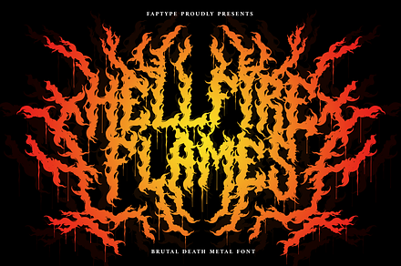 Hellfire Flames | Death Metal 50%OFF, a Blackletter Font by Ardana Creative