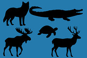 31 animal silhouette vectors, an Animal Illustration by GreenStockPhotos (Thumbnail 5 of 7)