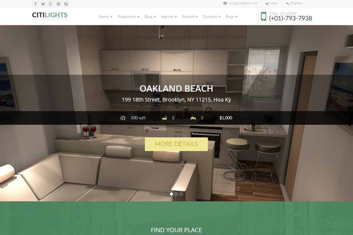 Citilights - Real Estate Template, a Websites & App Template by JoomlaUX (Photo 1 of 6)
