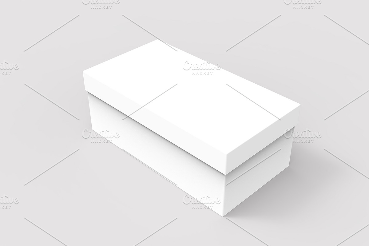 Shoe Box Mockup - 8 Views, a Packaging Mockup by Illusiongraphic (Photo 12 of 17)