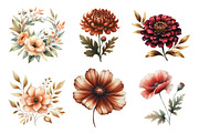 Watercolor Fall Floral Clipart, an Illustration by Daily.Designs (Thumbnail 4 of 5)