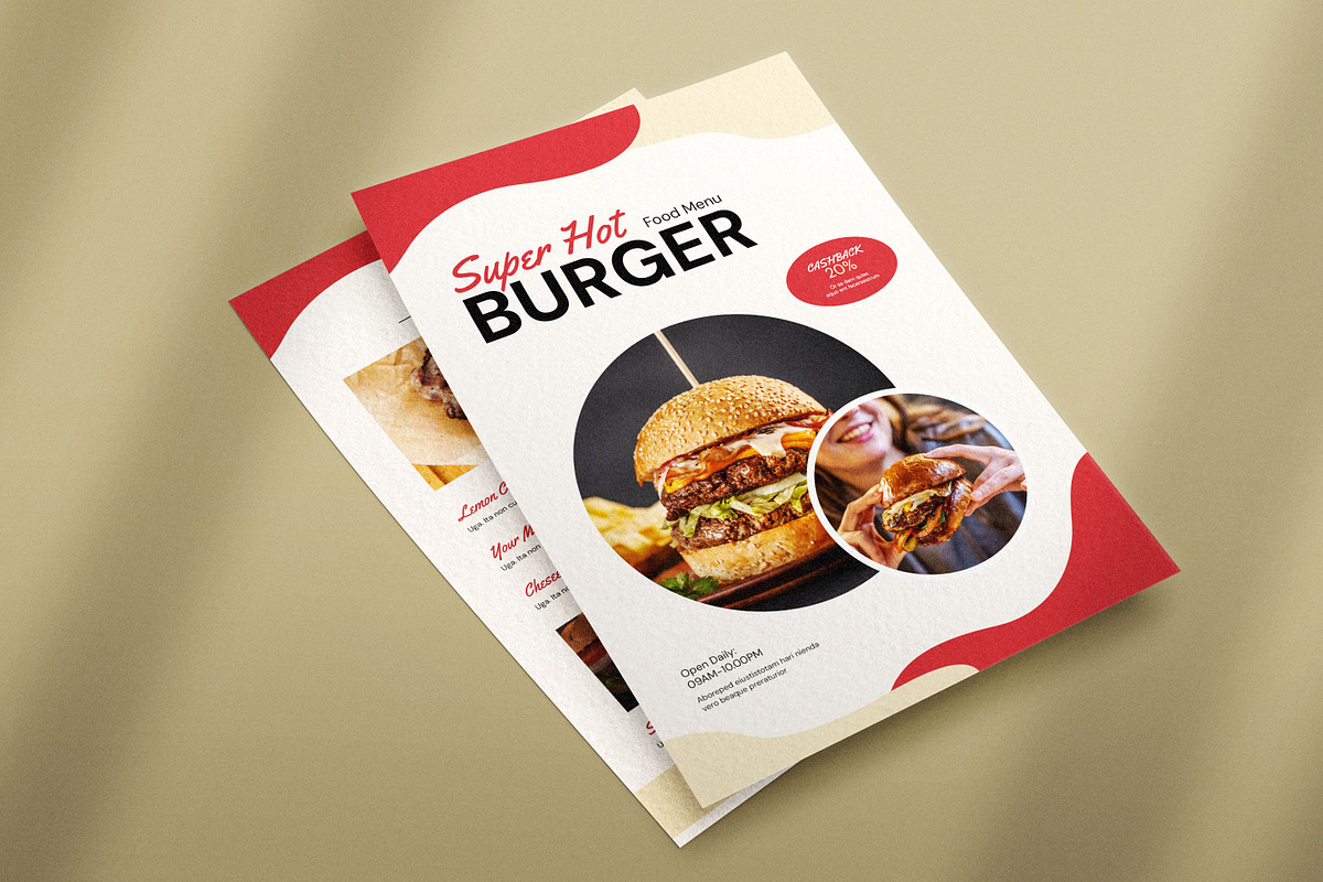 Super Hot Burger Template, a Stationery Template by Creatiya Type (Photo 5 of 5)