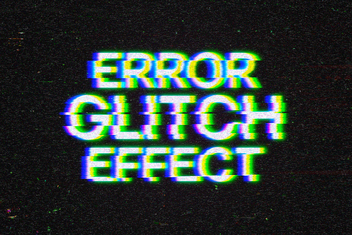 Error Glitch Text Effect, a Layer Style Add-On by Design Squad (Photo 2 of 5)
