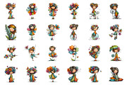 Whimsical Spring Fairy Clipart, an Illustration by CreationArt (Thumbnail 5 of 7)