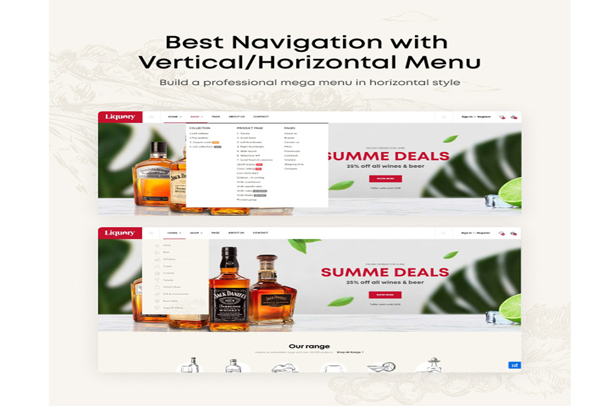 LIQUORY WINE SHOP SHOPIFY THEME, a Landing Page Template by apollotheme (Photo 6 of 9)