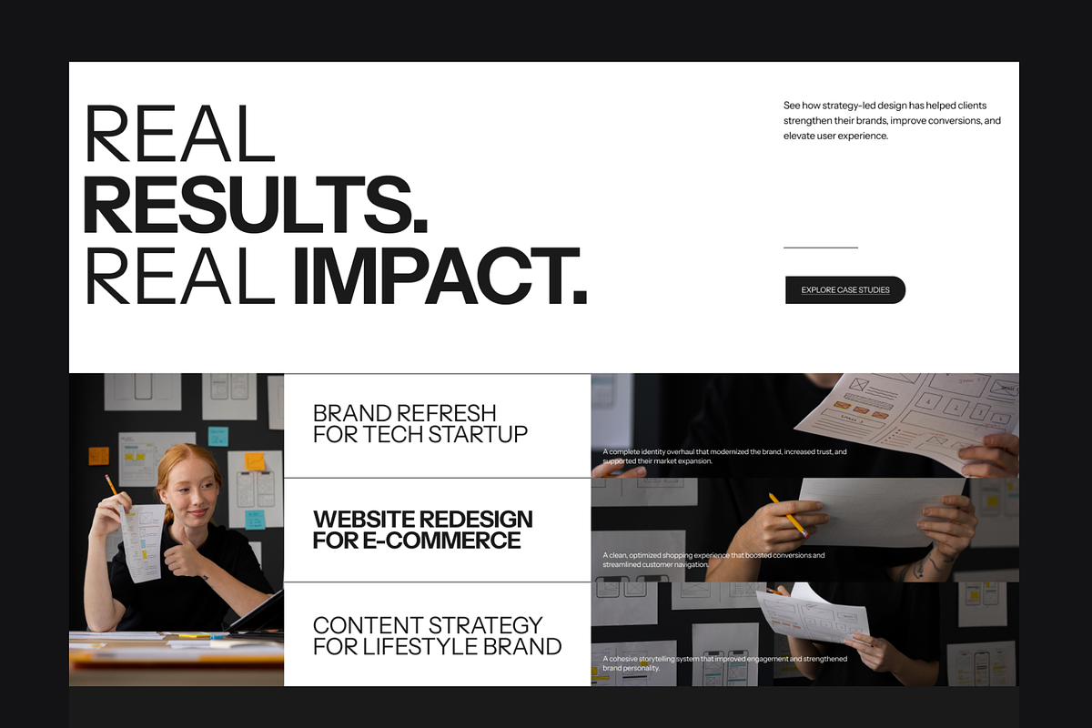 Figma Portfolio Landing Page, a Landing Page Template by Musara (Photo 3 of 6)