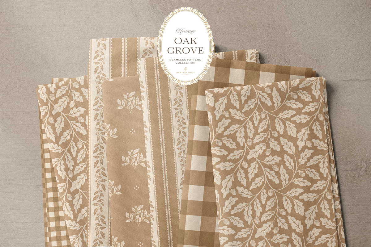 Oak & Acorn Autumn Patterns - Tan, a Pattern Graphic by Eclectic Anthology (Photo 11 of 13)