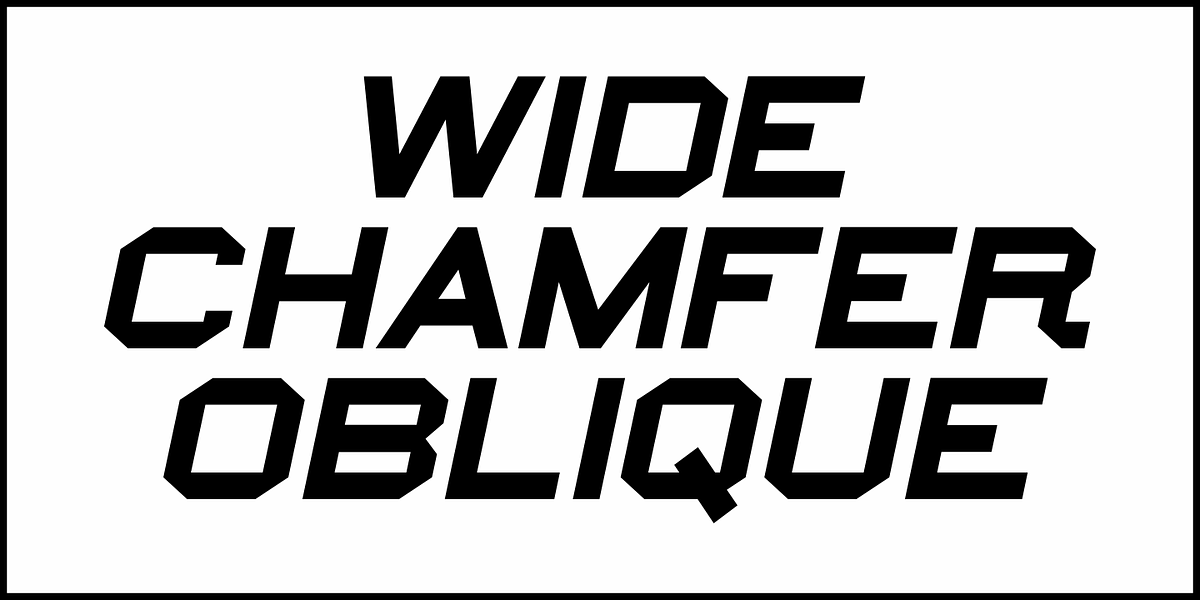 Wide Chamfer JNL, a Font by Jeff Levine Fonts (Photo 4 of 5)