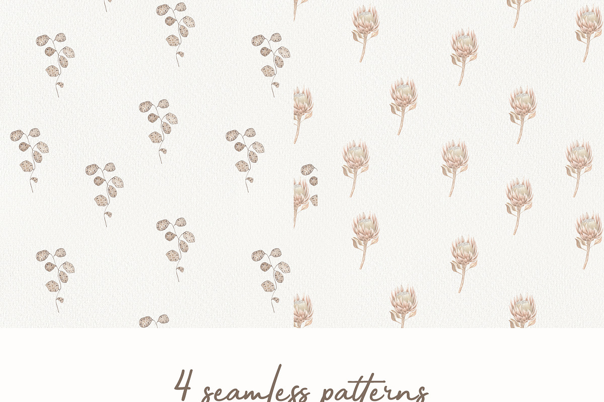 Boho Flowers Watercolour Collection, an Illustration by ViolettaKh (Photo 6 of 10)