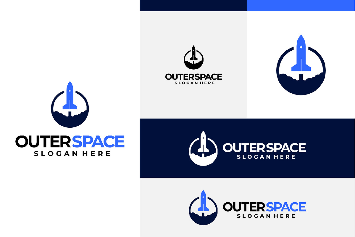 Set of Fire Rocket Logo designs, a Branding & Logo Template by Lucky Creative (Photo 2 of 5)