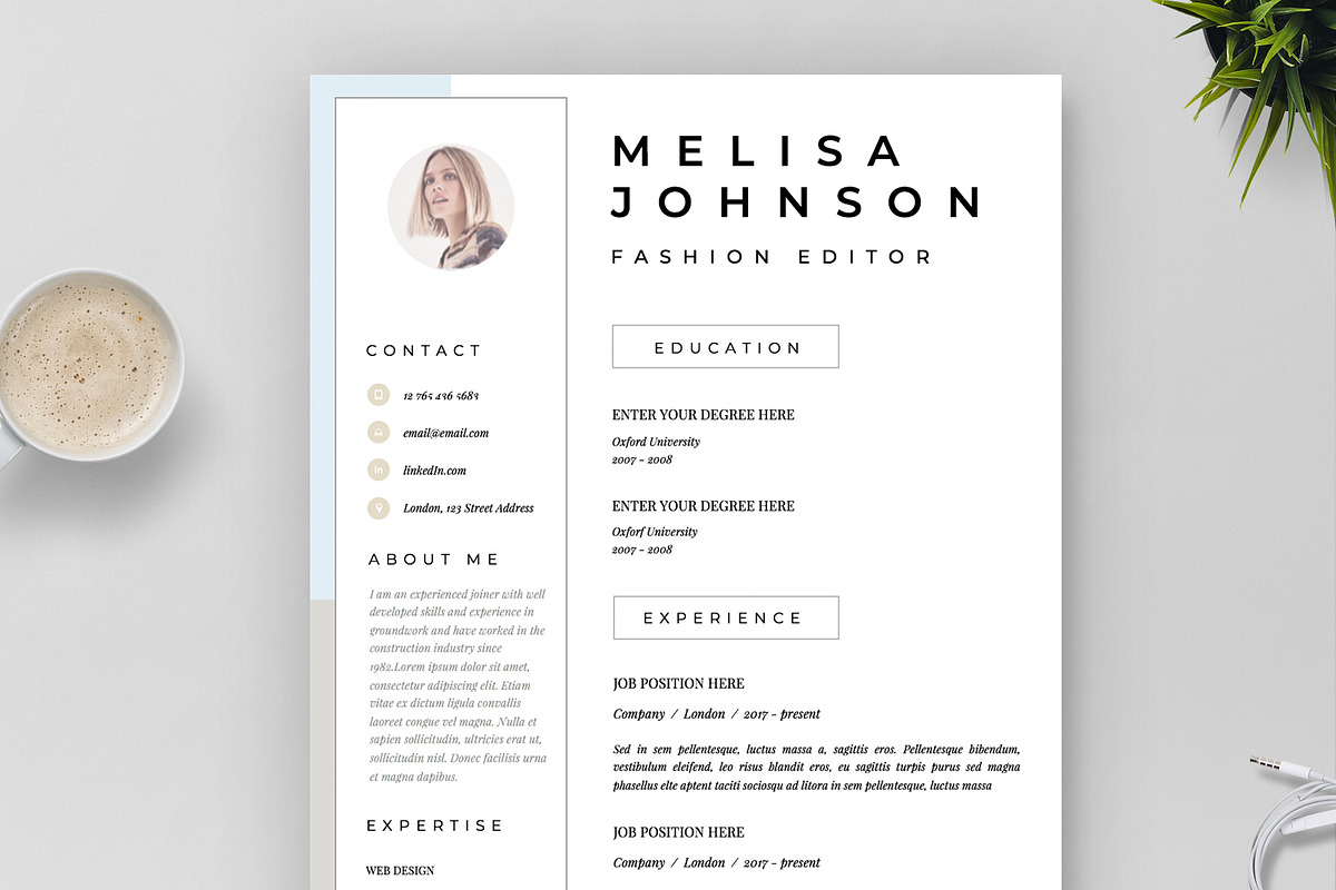 Resume Template 1, 2 page | Seattle, a Resume Template by Resume Angels (Photo 1 of 9)
