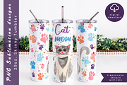Cat mom tumbler wrap, an Object Graphic by AnastasiaWatercolor (Thumbnail 2 of 6)