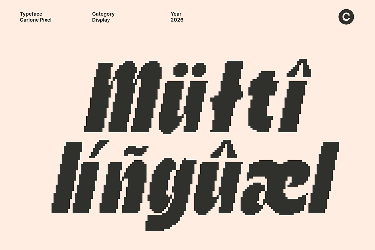Carlone Pixel, a Sans Serif Font by Craft Supply Co. (Photo 4 of 8)