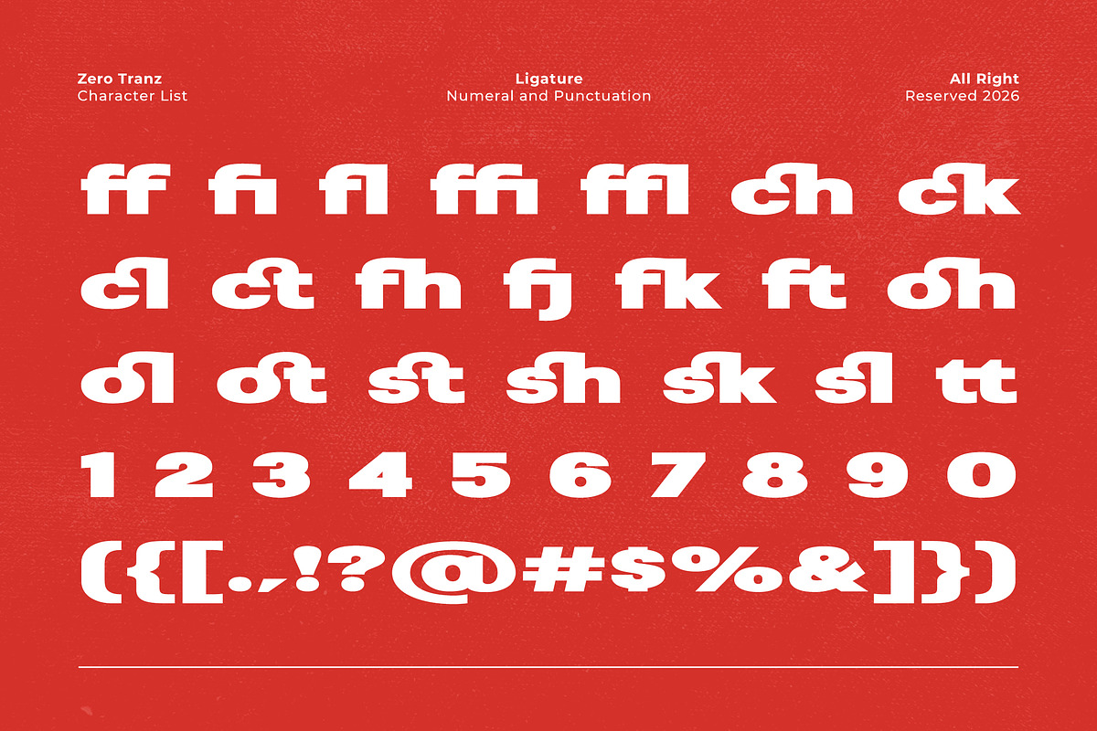 Zero Tranz - Bold Modern Expanded, a Sans Serif Font by Typia Nesia (Photo 3 of 12)