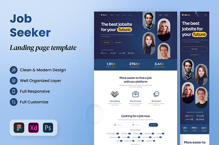 Jbs.me - Jobseekert Landing Page, a Landing Page Template by SLAB! Design