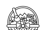 46 Christmas Market Vendor Icons, an Outline Icon by adenpinkstore (Thumbnail 15 of 20)