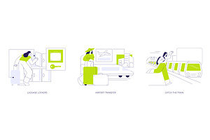 Travelling by train abstract concept, a Transportation Illustration by Visual Generation