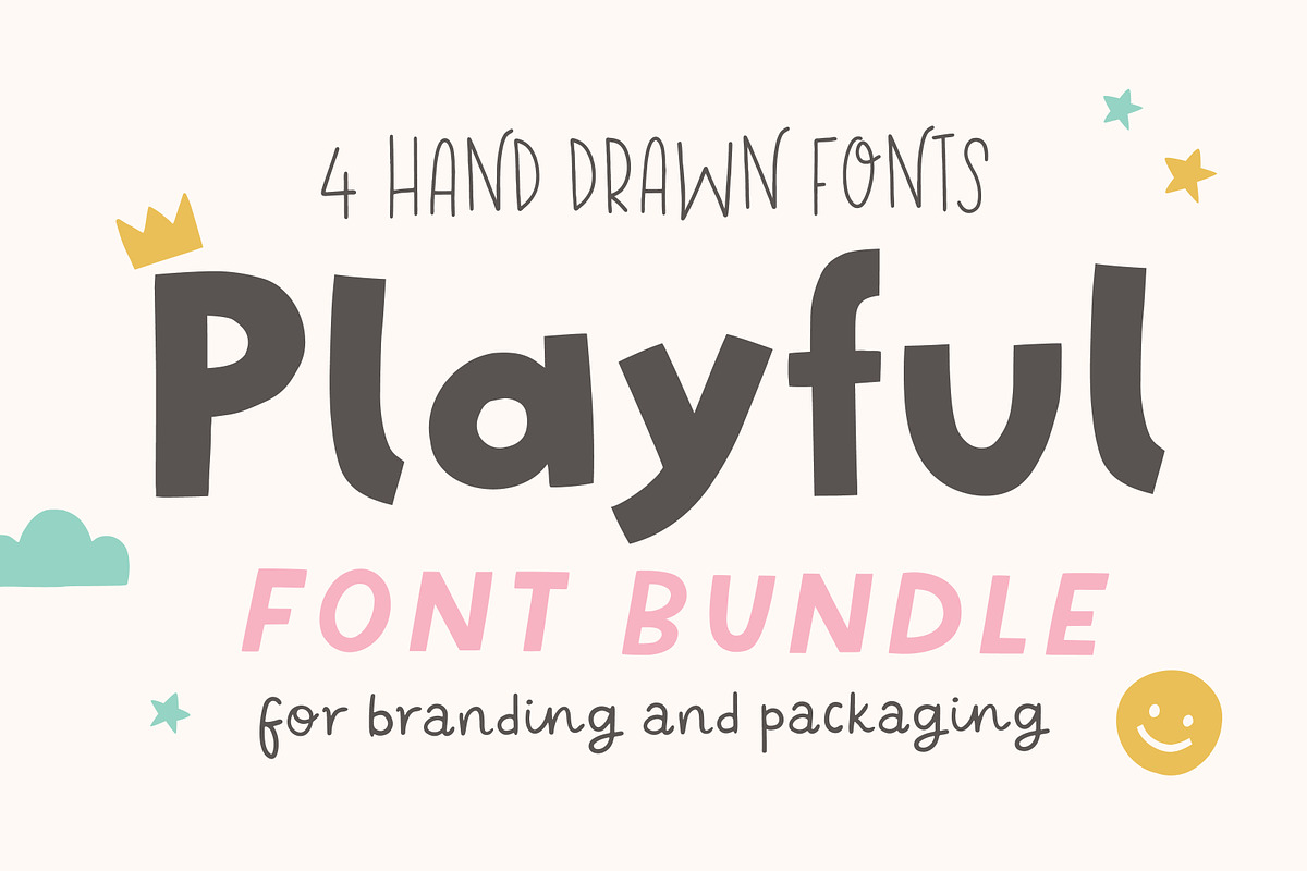 Playful Bundle | 4 Hand drawn Fonts, a Handwritten Font by Point and Poem (Photo 1 of 13)