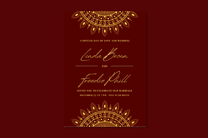 Royal Red Wedding Invitation