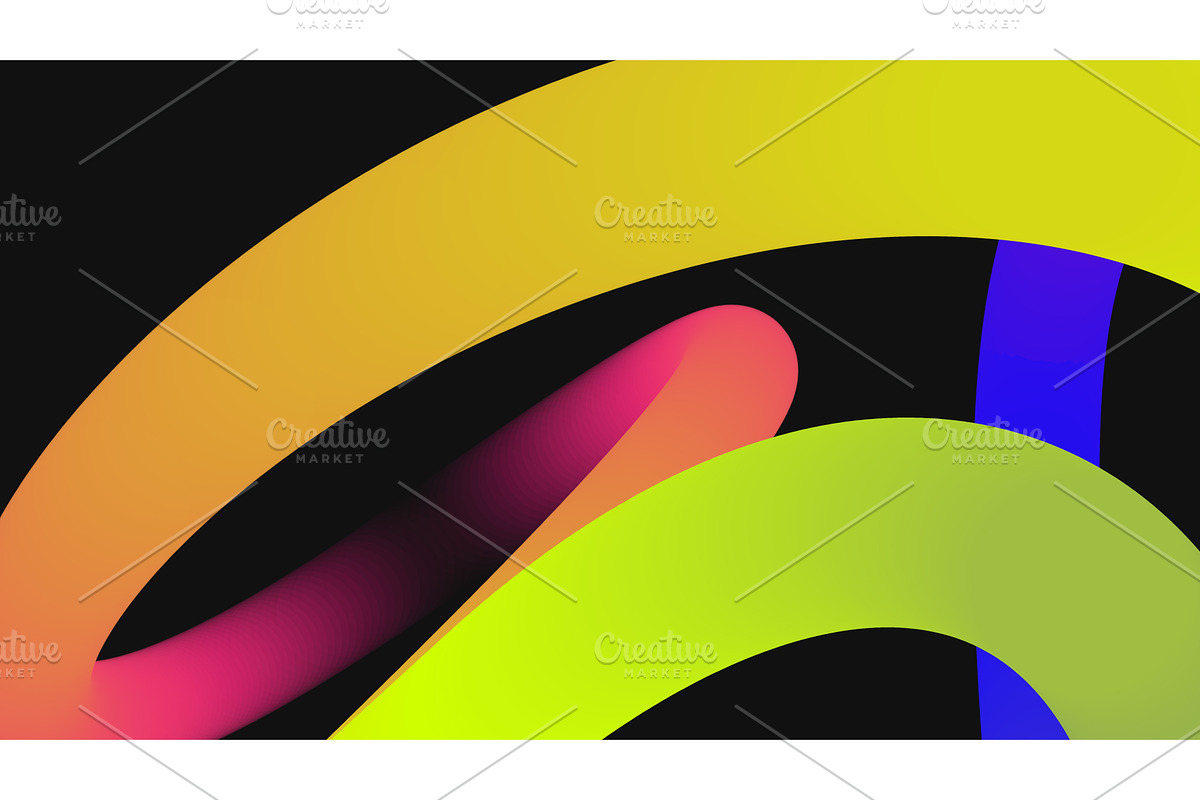 3d Gradient Shape. Beautiful, an Illustration by Holo Art