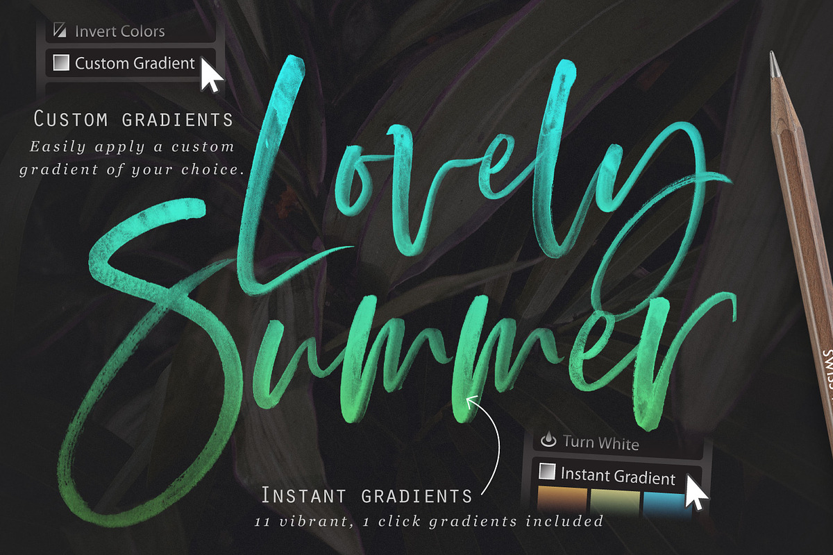 SVG Font Coloring Tool Pro, an Action Add-On by Drifter Studio PrintShop (Photo 3 of 6)