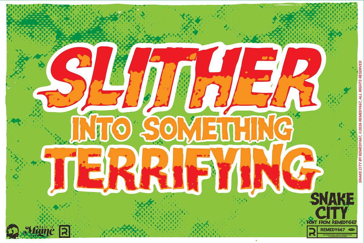 Snake City - Layered Font, a Script Font by Remedy667 (Photo 4 of 9)