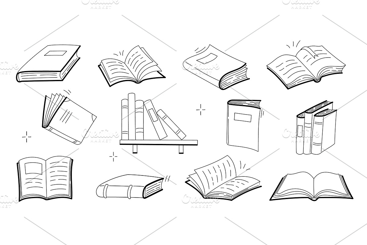 Sketches of literature, open and, an Object Graphic by art PVP - market